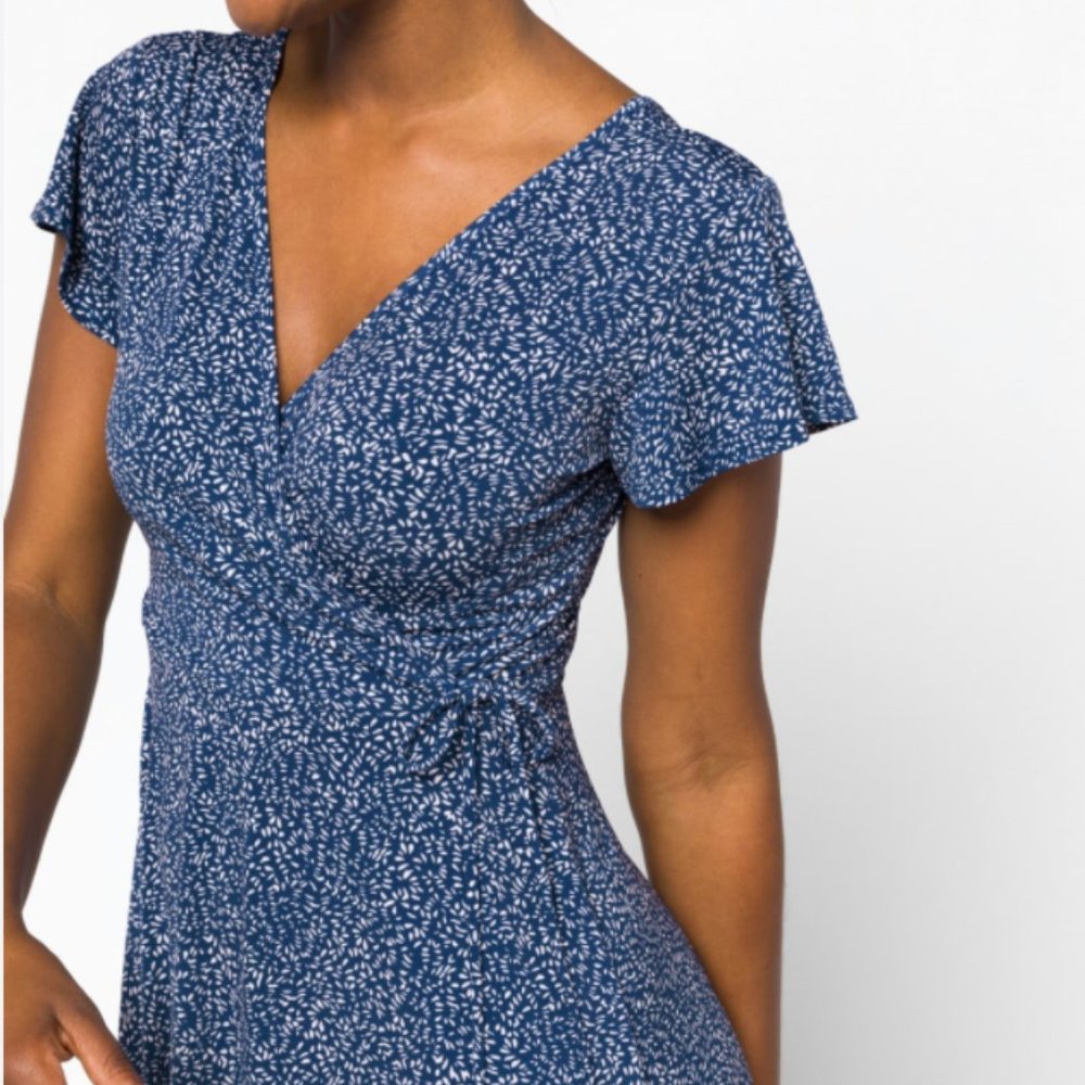 Kaela Faux Wrap Knit Dress Size M